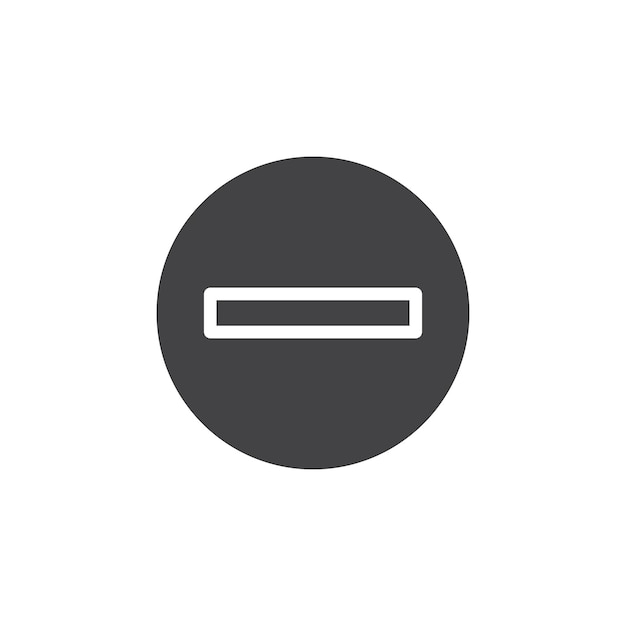 minus icon symbol mark in filled style