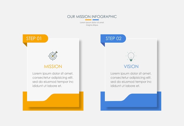mission vision values graphic design templateeps 10 on white background can be used for present