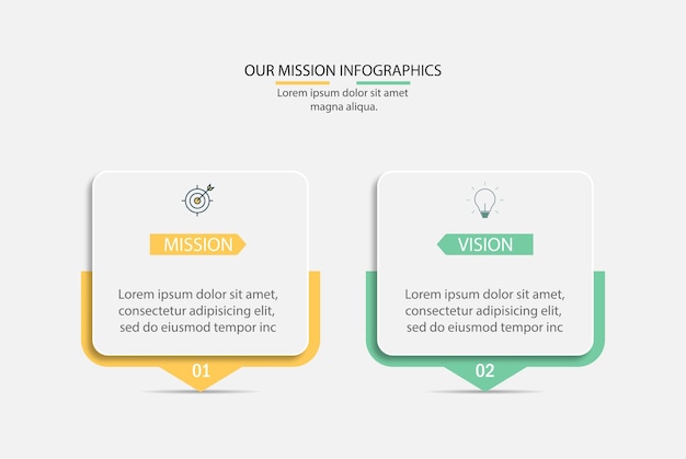 mission vision values graphic design templateeps 10 on white background can be used for present