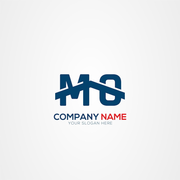 Vector mo or om creative modern letters logo design element