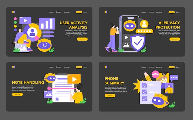 Mobile AI Flat Vector Illustration