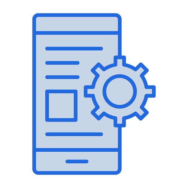 Mobile App Blue Tone Illustration