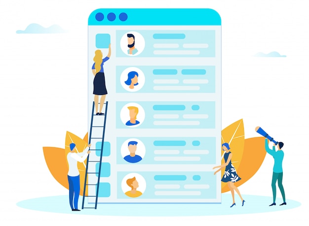 mobile app design process flat 
