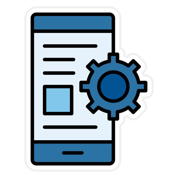 Mobile App icon vector image Can be used for Coding and Development