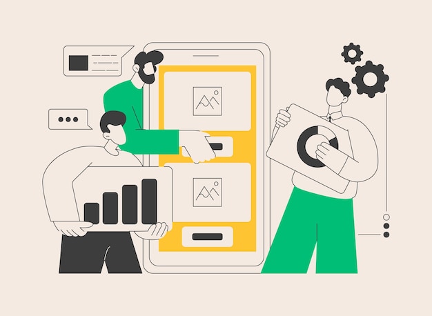 mobile application development abstract concept vector illustration