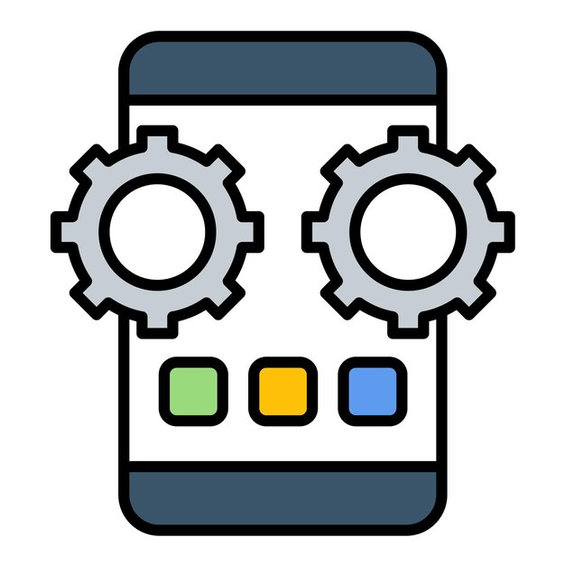 Mobile Apps Flat Illustration