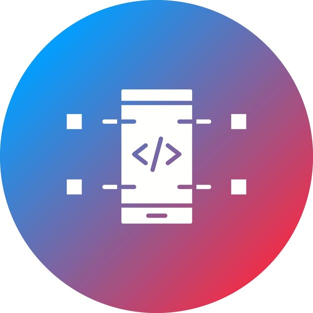 Mobile Coding icon vector image Can be used for Coding and Development