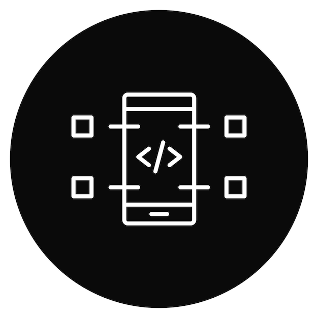 Mobile Coding icon vector image Can be used for Coding and Development