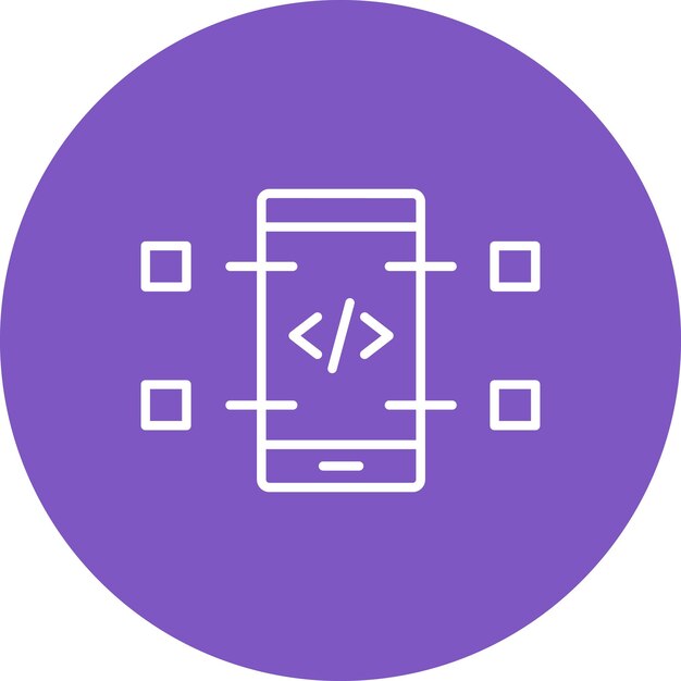 Mobile Coding icon vector image Can be used for Coding and Development