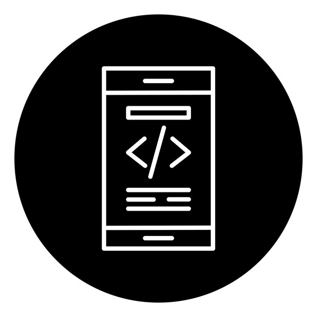 Mobile Coding Icon