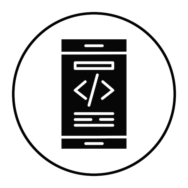 Mobile Coding Icon