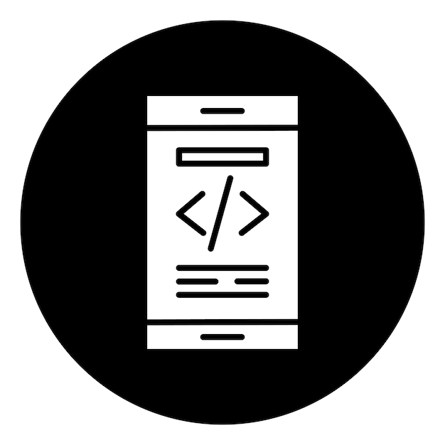 Mobile Coding Icon