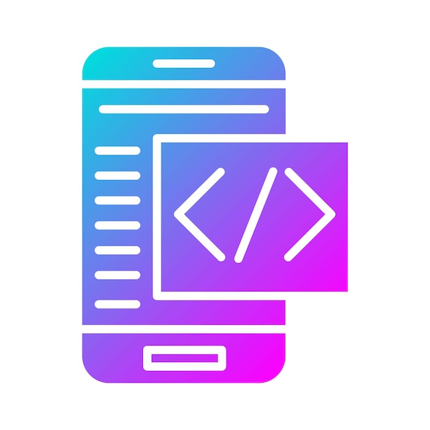 Mobile Coding vector icon Can be used for Coding and Development iconset