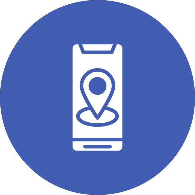 Mobile GPS vector icon illustration of Technology iconset