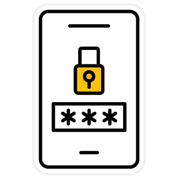 mobile password icon vector image can be used for networking and data sharing
