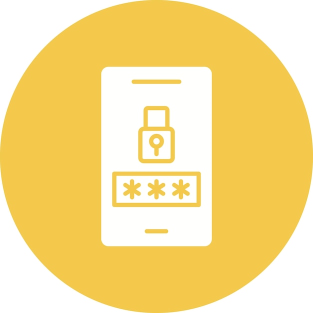 Mobile Password icon vector image Can be used for Networking and Data Sharing