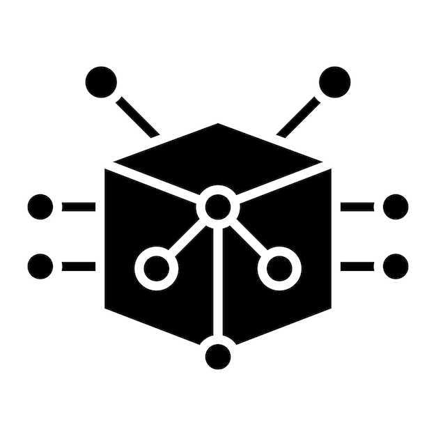 Model Glyph Solid Black Illustration