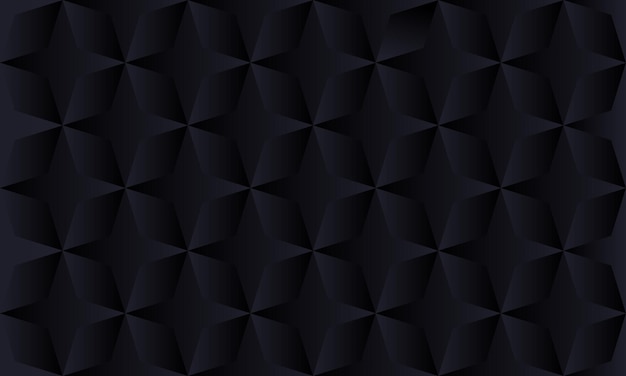 Modern 3d black stars seamless wallpaper pattern background