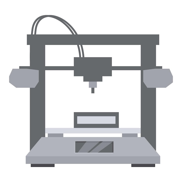 modern 3d printer isolated on white background
