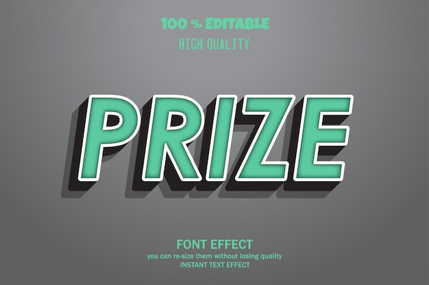 Modern 3d text effect, editable font effect