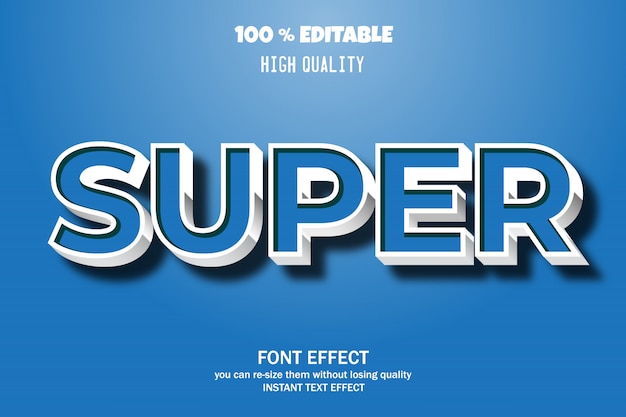 Modern 3d text effect, editable font effect