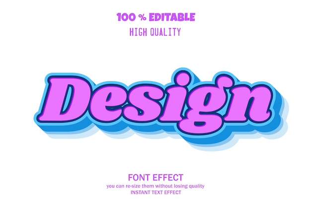 Modern 3d text effect, editable font effect