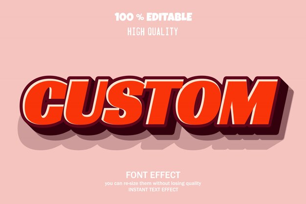 Modern 3d text effect, editable font effect