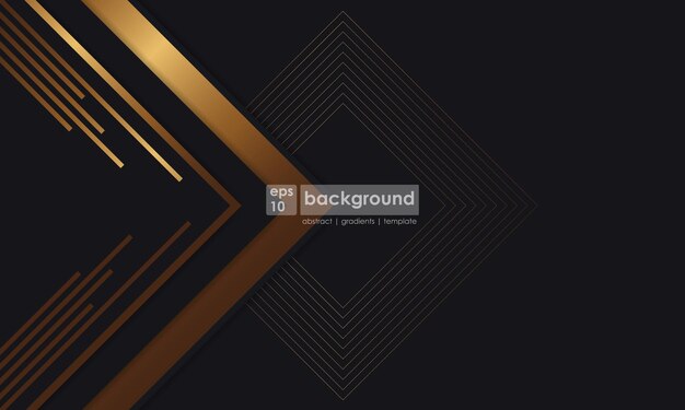 Modern abstract background black with golden lines luxury
