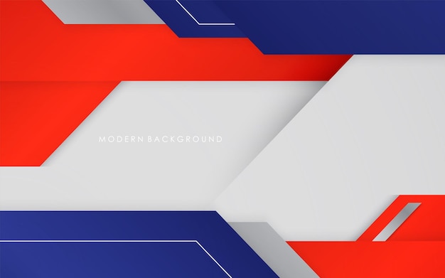 Modern abstract background blue red and white with silver colorful design