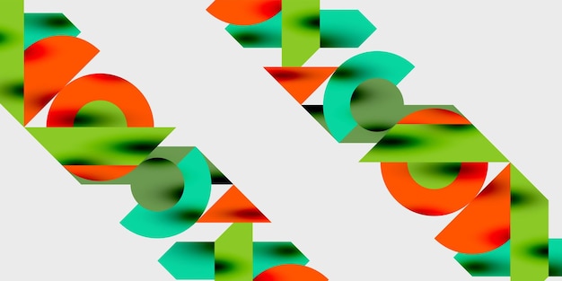 modern abstract background featuring circles lines and triangles in a dynamic geometric composition perfect for stylish tech or creativethemed designs