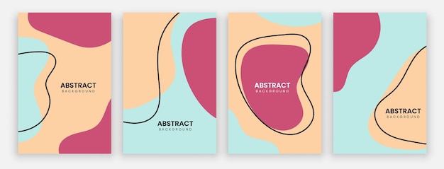 modern abstract background set