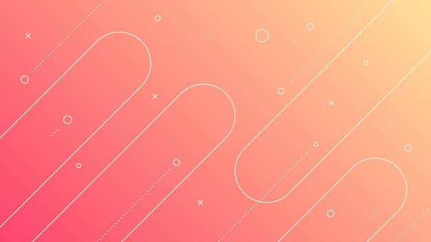 Modern Abstract Background with Diagonal Lines Retro Memphis and Light Red Orange Gradient Color