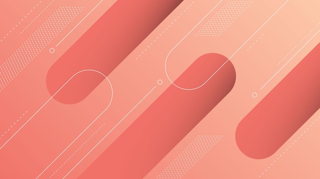 Modern Abstract Background with Memphis Element and Red Gradient Color