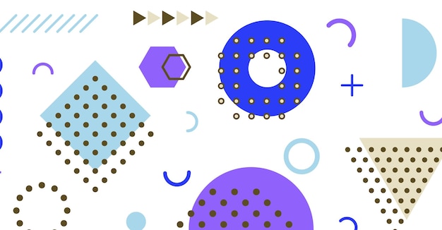 modern abstract background with memphis elements