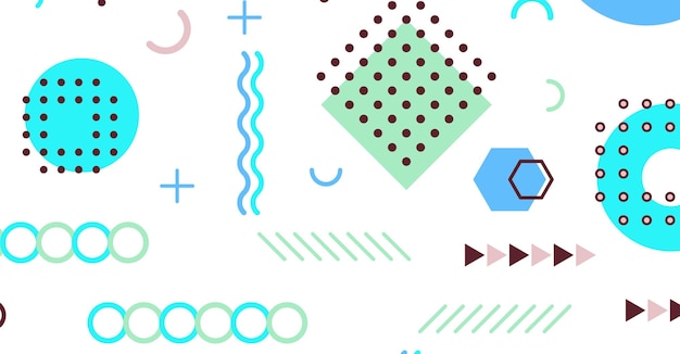 modern abstract background with memphis elements