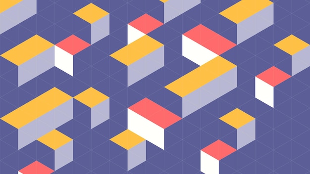 Modern Abstract Background with Triangle Cubes Element and Pastel Color