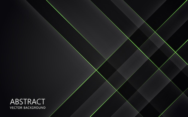 modern abstract black background with green light composition eps10 vector