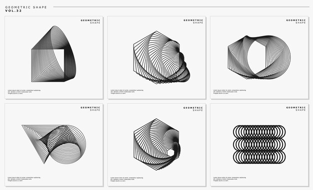 Modern abstract blend line basic shape logo