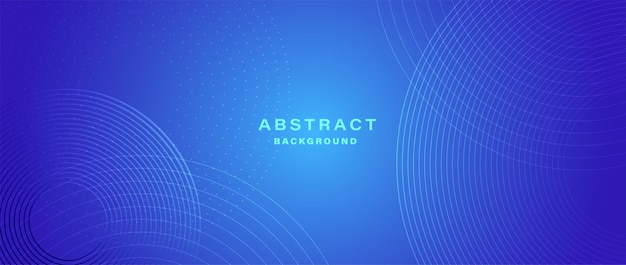 Modern abstract blue background with circular lines