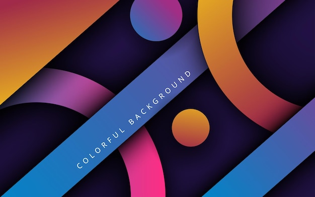 Modern abstract colorful gradient circle shaape overlap layers background eps10 vector