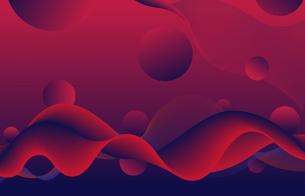 Modern Abstract Colorful Resonance Wavy Cercles Background Wallpaper