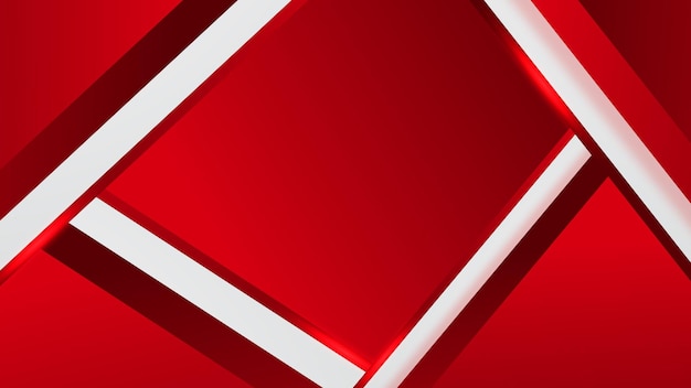 Modern abstract geometric red white background premium vector