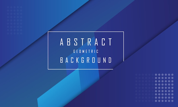 Modern abstract geometric shape blue background