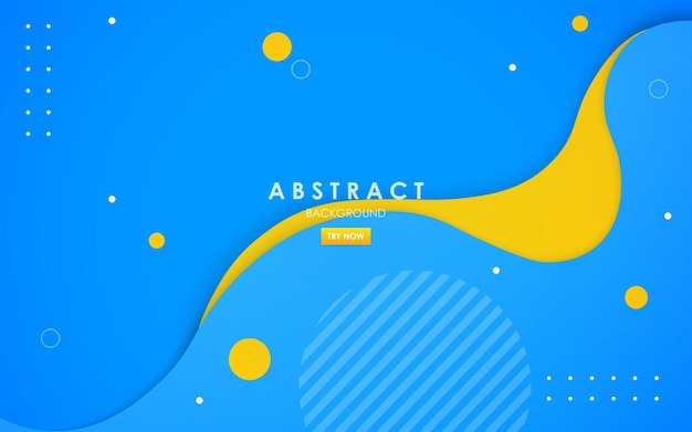 modern abstract liquid background blue and yellow gradients color