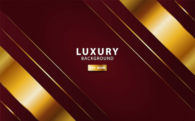Modern abstract red vector background with gold line.