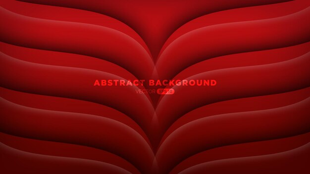 Modern Abstract Red Wave Background