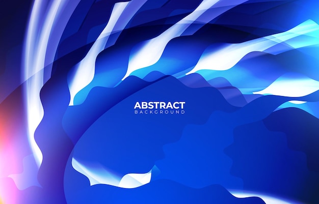Modern and abstract custom element vector with wavy stylish with blue color background design template