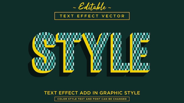Modern and attractive pattern style text effect fully editable