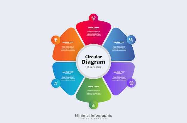 Modern and clean circular infographic design