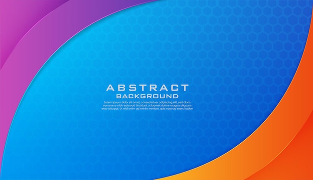 Modern and colorful abstract background design with a hexagonal pattern Gradient color wallpaper